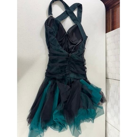 "MASQUERADE" Vintage Babydoll Sheer Asymmetrical Fairy Whimsy SZ 7/8 Hoco Dress - Picture 12 of 12